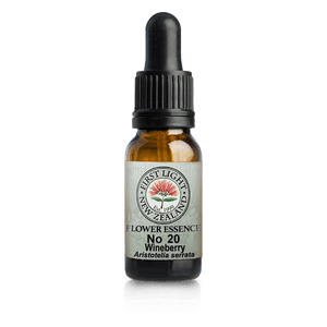 A supplement container of No. 20 - Wineberry (Co-operation) 10ml by First Light Flower Essences