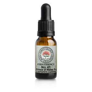 A supplement container of No. 41 - Prince of Wales Feathers Fern (Respect) 10ml by First Light Flower Essences
