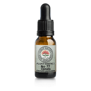 A supplement container of No. 77 - Clematis (White Light Protection) 10ml by First Light Flower Essences
