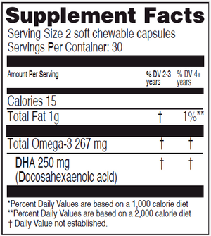 Ingredients: Omega-3, DHA.