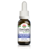 A supplement container of Calm Kids Support (Quiet time) 20ml by First Light Natural Health