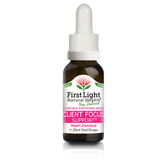 A supplement container of Client Focus Support (Heart Centred) 20ml by First Light Natural Health