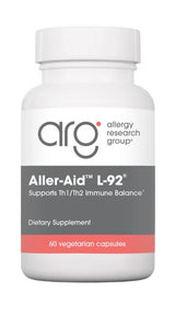 A supplement container of Aller-Aid L-92 by Allergy Research Group