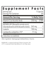 Supplement facts for Aller-Aid L-92 listing ingredients including Leucine (L-Leucine), Luteolin, Vitamin C (ascorbic acid)
