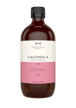 A supplement container of Calendula 1:1 by Herbal Extract Company