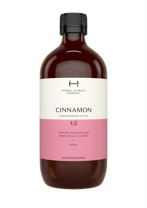 A supplement container of Cinnamon 1:2 by Herbal Extract Company