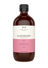 A supplement container of Elderberry 1:1 by Herbal Extract Company