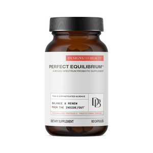 A supplement container of Perfect Equilibrium by Designs for Beauty