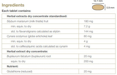 Supplement facts for LivProtect