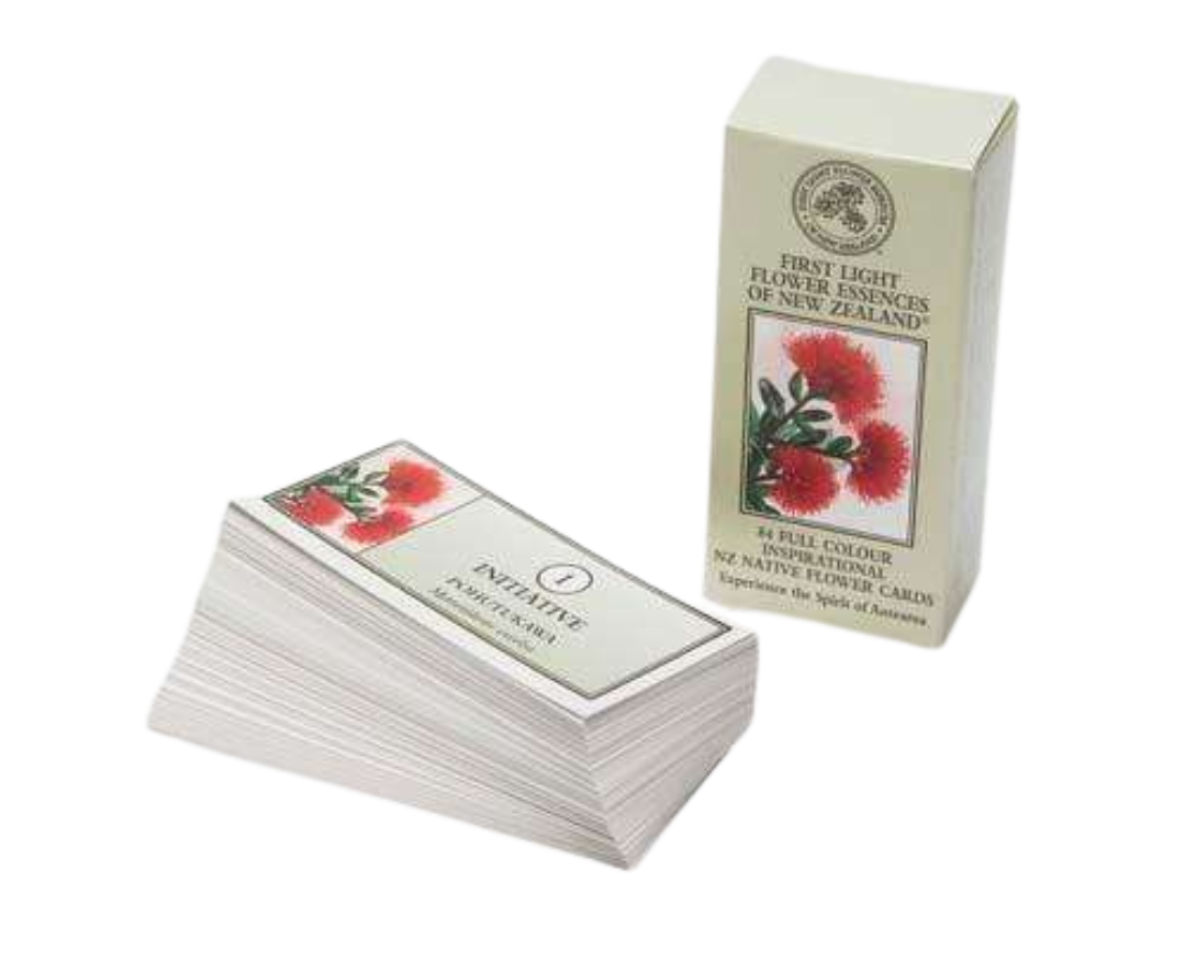A supplement container of Flower Cards by First Light Flower Essences