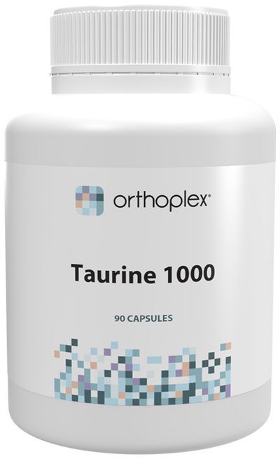 A supplement container of Taurine 1000 90c by Orthoplex