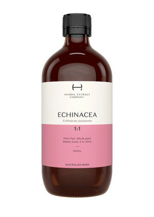 A supplement container of Echinacea 1:1 by Herbal Extract Company