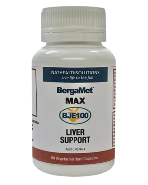 A supplement container of BergaMet Liver Max by Bergamet Pro