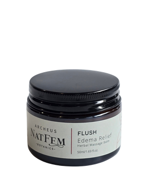 A supplement container of Flush Edema Relief by Archeus NatFem Botanics