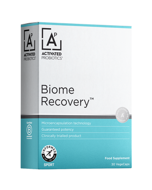 A supplement container of Biome Recovery by Activated Probiotics