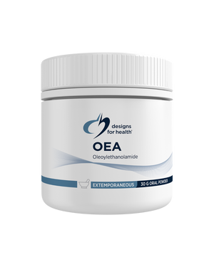 A supplement container of Oleoylethanolamide (OEA) by Designs for Health