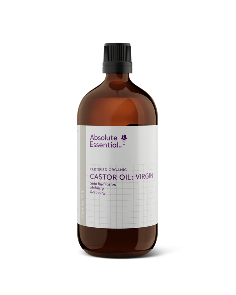 A supplement container of Castor Oil: Virgin by Absolute Essential