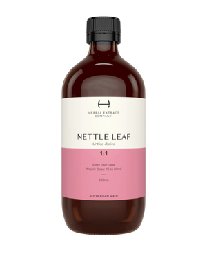 A supplement container of Nettle Leaf 1:1 by Herbal Extract Company