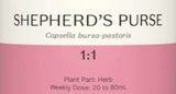 Supplement facts for Shepherd's Purse 1:1