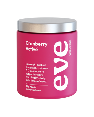A supplement container of Cranberry Active by Eve