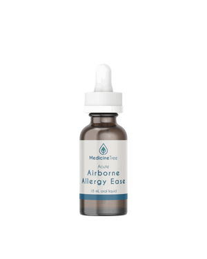 A supplement container of Acute Airborne Allergy Ease by Medicine Tree