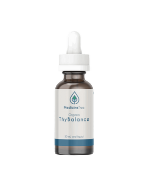 A supplement container of Organo Thy Balance by Medicine Tree