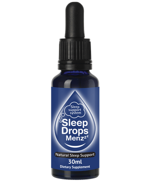 A supplement container of SleepDrops Menzzz by SleepDrops