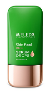 A supplement container of Skin Food Glow Serum Drops by Weleda