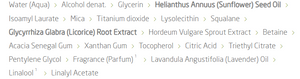 Supplement facts for Skin Food Glow Serum Drops listing ingredients including Acacia, Angustifolia, Betaine HCI, Cetyl Alcohol, Citric Acid
