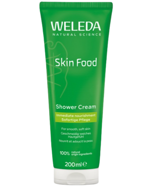 A supplement container of Skin Food Shower Cream by Weleda