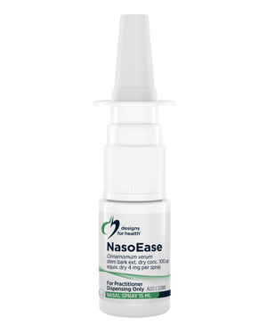 A supplement container of NasoEase by Designs for Health