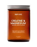 A supplement container of Creatine & Magnesium by Be Pure