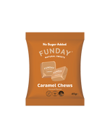 A supplement container of Caramel Chews by Funday Natural Sweets