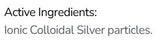 Supplement facts for Colloidal Silver Nasal Spray