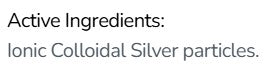 Supplement facts for Colloidal Silver Spray