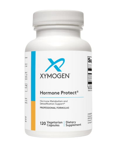 A supplement container of Hormone Protect 120c by Xymogen