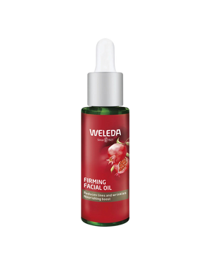 A supplement container of Firming Facial Oil (Pomegranate) by Weleda