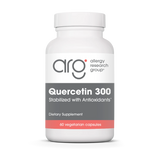 A supplement container with the name Quercetin 300 by Allergy Research Group.