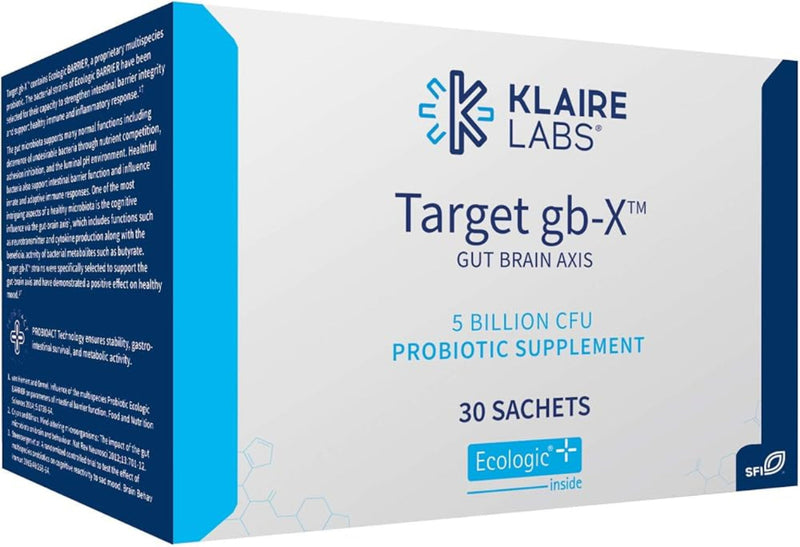 A Supplement container with the name Target gb-X by Klaire Labs