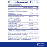 Ingredients: Calcium, Magnesium, Caprylic acid, Bromelain, Undecylenic acid, Grapefruit, Berberine.