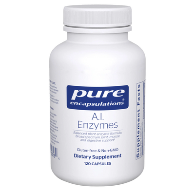 A Supplement container with the name A.I Enzymes by Pure Encapsulations.