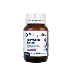 A supplement bottle called NeuroCalm Soothe by Metagenics.