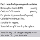 Ingredients: Diindolylmethane (DIM), Calcium-D-Glucarate.