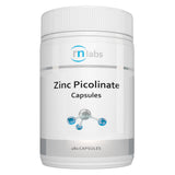 A Supplement container with the name Zinc Picolinate (180 Caps by RN Labs.