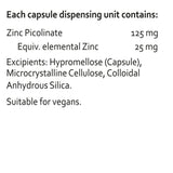Ingredients: Zinc Picolinate. 