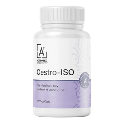 A Supplement container with the name Oestro-ISO by Activated Therapeutics.