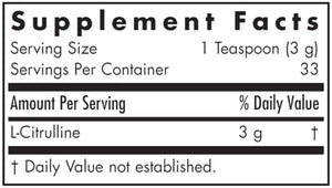 Text describing the ingredients: L-Citrulline.