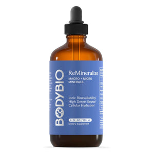 A Supplement bottle with the name ReMineralize by BodyBio