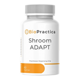 A Supplement container with the name ShroomADAPT by BioPractica.