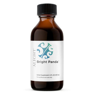 Image of a supplement bottle that says alright bright panda Herbal supplement 2 FL OZ (60mL) For Professional use only